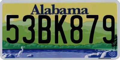 AL license plate 53BK879