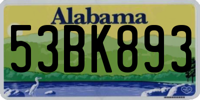 AL license plate 53BK893