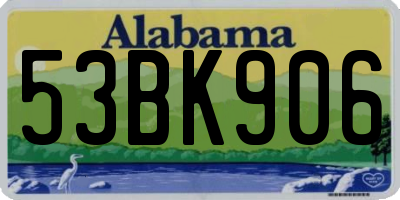 AL license plate 53BK906