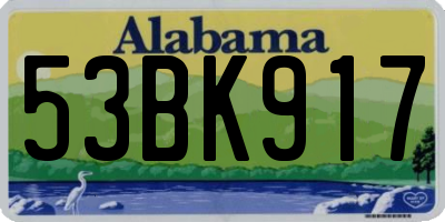 AL license plate 53BK917