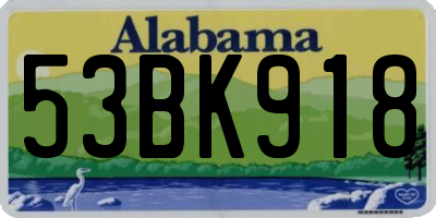 AL license plate 53BK918