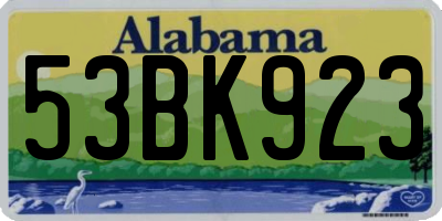 AL license plate 53BK923