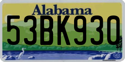 AL license plate 53BK930