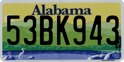 AL license plate 53BK943