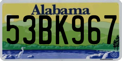 AL license plate 53BK967