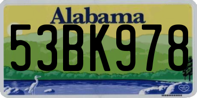 AL license plate 53BK978