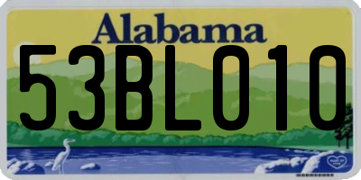 AL license plate 53BL010