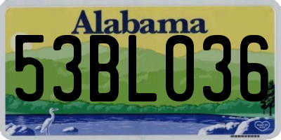 AL license plate 53BL036