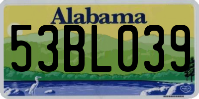 AL license plate 53BL039