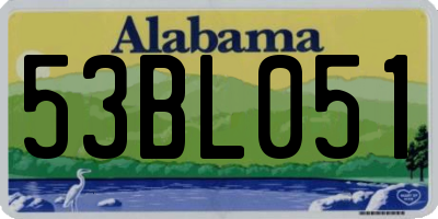 AL license plate 53BL051