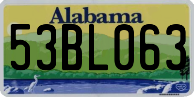AL license plate 53BL063