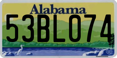 AL license plate 53BL074