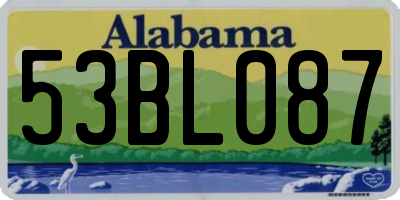 AL license plate 53BL087