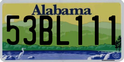 AL license plate 53BL111
