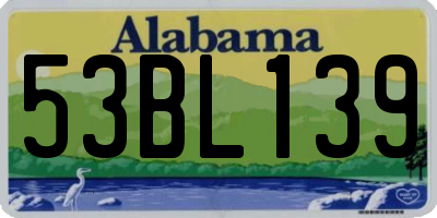 AL license plate 53BL139