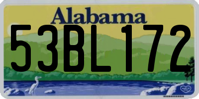 AL license plate 53BL172