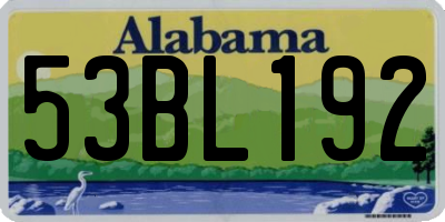AL license plate 53BL192