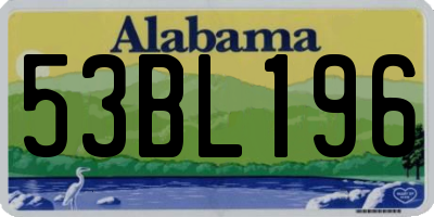 AL license plate 53BL196