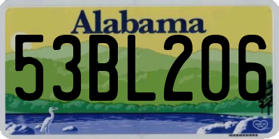 AL license plate 53BL206