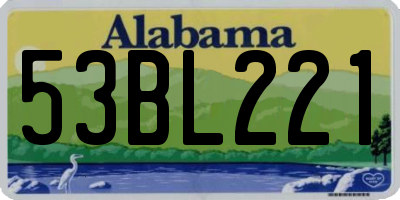 AL license plate 53BL221