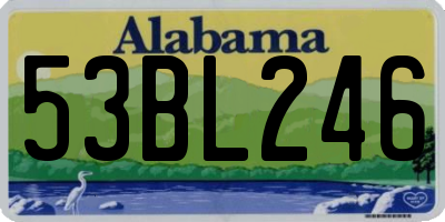 AL license plate 53BL246