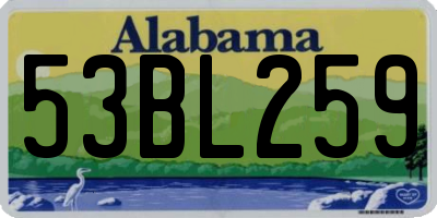 AL license plate 53BL259