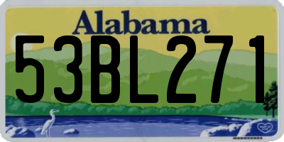 AL license plate 53BL271