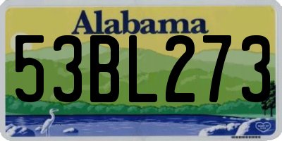 AL license plate 53BL273