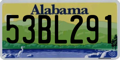 AL license plate 53BL291