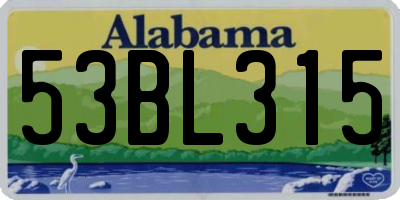 AL license plate 53BL315