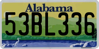 AL license plate 53BL336