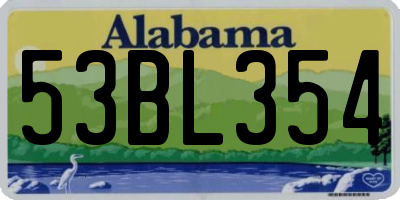 AL license plate 53BL354