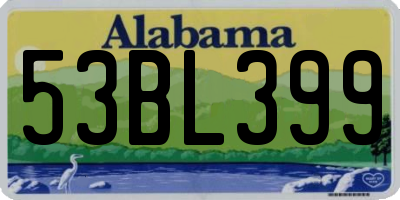 AL license plate 53BL399