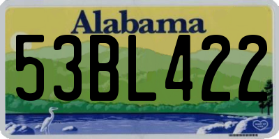 AL license plate 53BL422