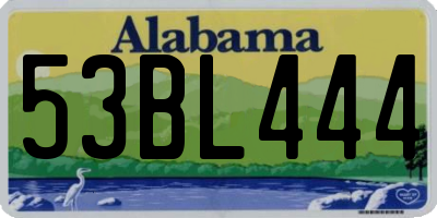 AL license plate 53BL444
