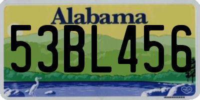 AL license plate 53BL456