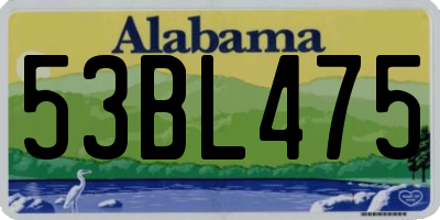 AL license plate 53BL475