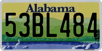AL license plate 53BL484
