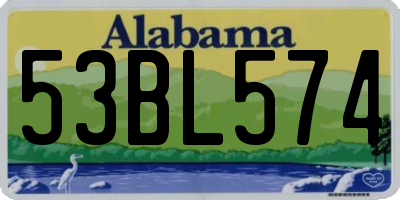 AL license plate 53BL574