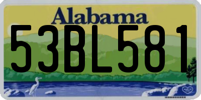 AL license plate 53BL581