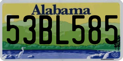 AL license plate 53BL585
