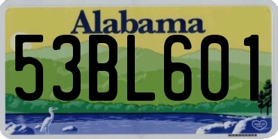 AL license plate 53BL601