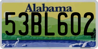 AL license plate 53BL602