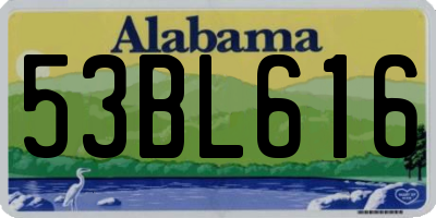 AL license plate 53BL616
