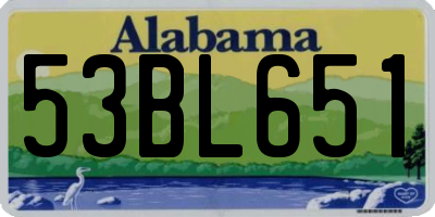 AL license plate 53BL651