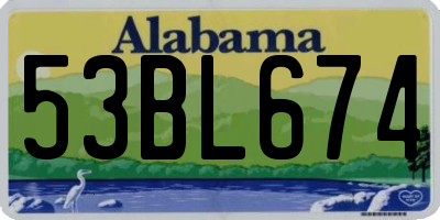 AL license plate 53BL674