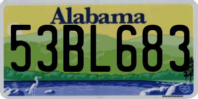 AL license plate 53BL683