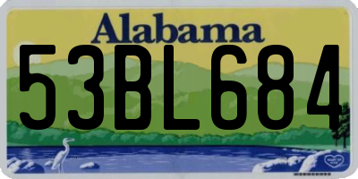 AL license plate 53BL684