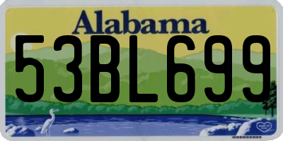 AL license plate 53BL699