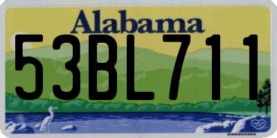 AL license plate 53BL711